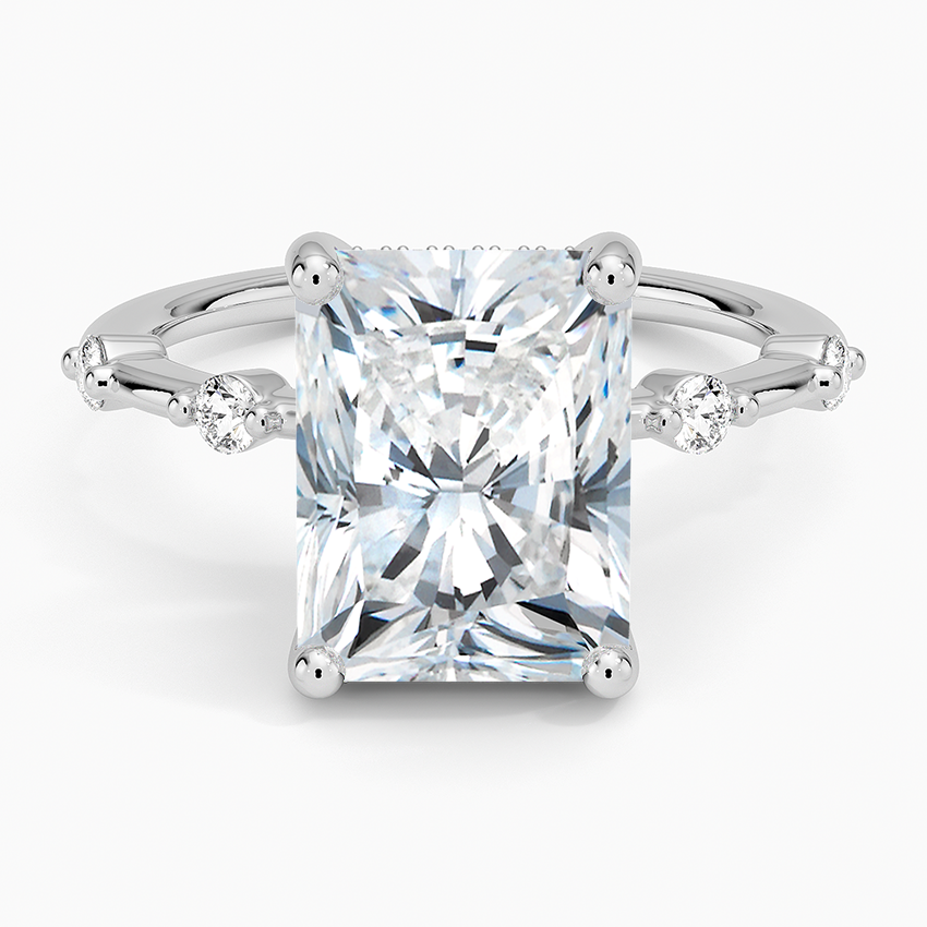 4.20 Radiant Kesim Hidden Halo Tasarım Tektaş Laboratuvar Pırlanta Yüzük - Zelora