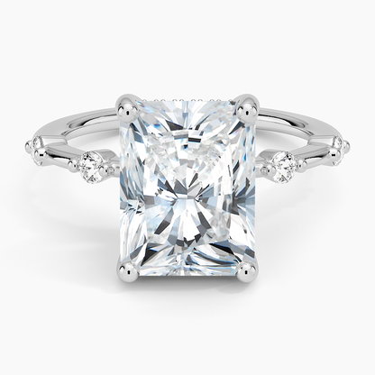 4.20 Radiant Kesim Hidden Halo Tasarım Tektaş Laboratuvar Pırlanta Yüzük - Zelora