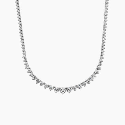Tenis Üç Tırnaklı Model 5.00 karat Yuvarlak Kesim Laboratuvar Pırlanta Kolye 18K - Bold Diamonds