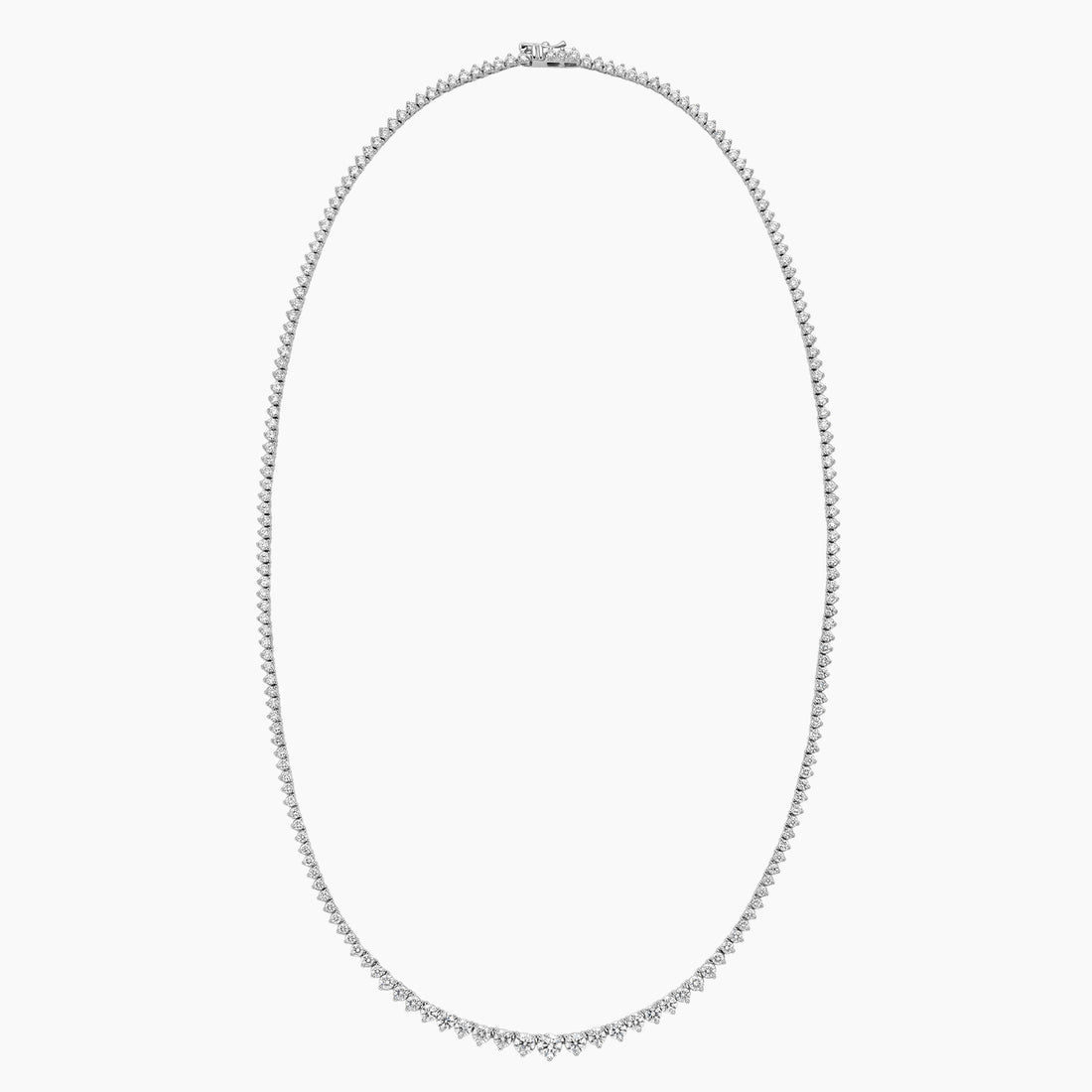 Tenis Üç Tırnaklı Model 5.00 karat Yuvarlak Kesim Laboratuvar Pırlanta Kolye 18K - Bold Diamonds