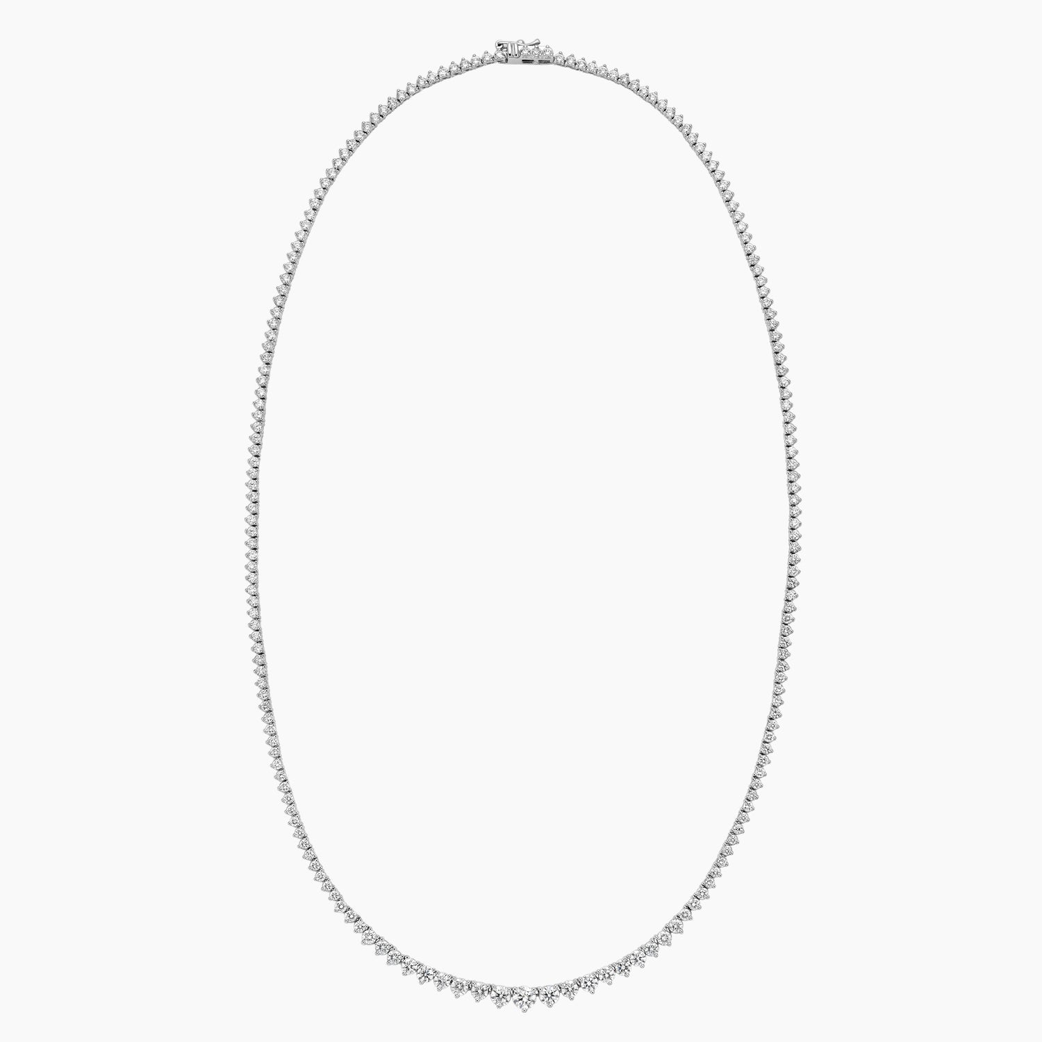 Tenis Üç Tırnaklı Model 5.00 karat Yuvarlak Kesim Laboratuvar Pırlanta Kolye 18K - Bold Diamonds