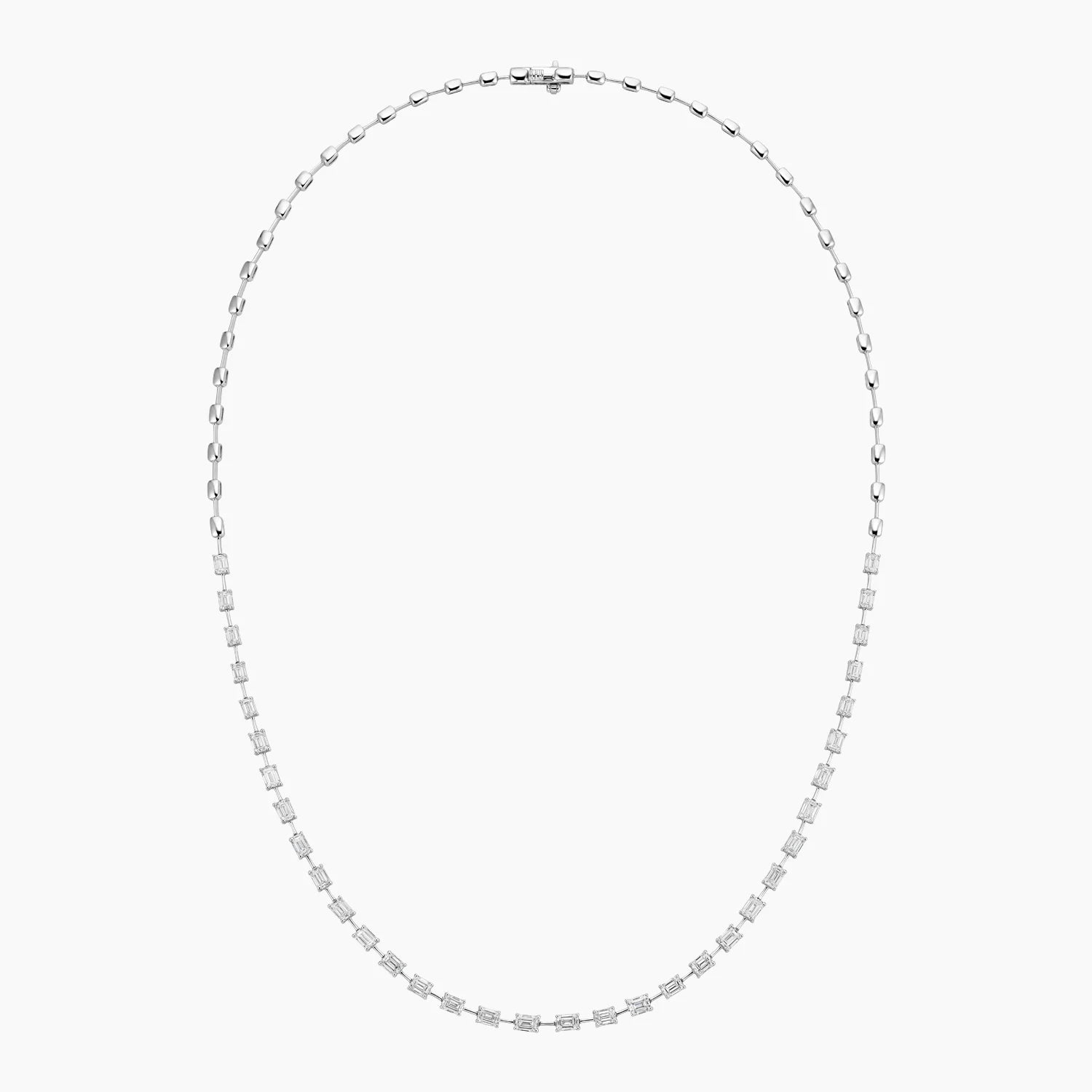 Emerald Kolye 5.00 karat Emerald Kesim Laboratuvar Pırlanta Kolye 18K - Bold Diamonds