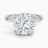 5.10 Karat Cushion Kesim Hidden Halo Tasarım Tektaş Laboratuvar Pırlanta Yüzük 18K  - Alvora - Bold Diamonds
