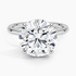 5.10 Karat Hidden Halo Tasarım Tektaş Laboratuvar Pırlanta Yüzük 18K  - Alvora - Bold Diamonds