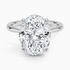 5.10 Karat Oval Kesim Hidden Halo Tasarım Tektaş Laboratuvar Pırlanta Yüzük 18K  - Alvora - Bold Diamonds