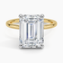 5.10 Karat Emerald Kesim Hidden Halo Tasarım Tektaş Laboratuvar Pırlanta Yüzük 18K  - Elora - Bold Diamonds