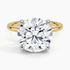 5.10 Karat Hidden Halo Tasarım Tektaş Laboratuvar Pırlanta Yüzük 18K  - Elora - Bold Diamonds