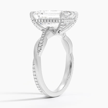 1.60 Carat Princess Halo Design Solitaire Lab Diamond Ring 18K - Florina 