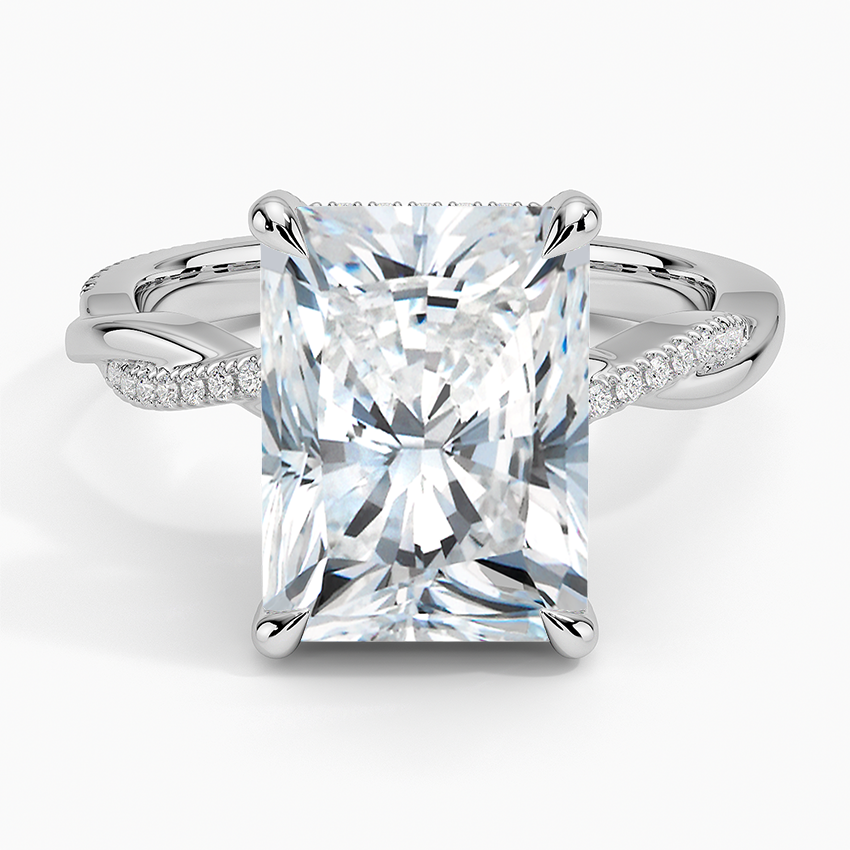 1.60 Carat Princess Halo Design Solitaire Lab Diamond Ring 18K - Florina 