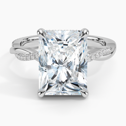 1.60 Carat Princess Halo Design Solitaire Lab Diamond Ring 18K - Florina 