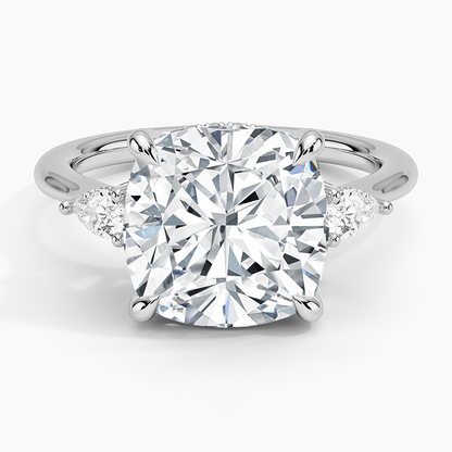 1.60 Carat Princess Halo Design Solitaire Lab Diamond Ring 18K - Florina 