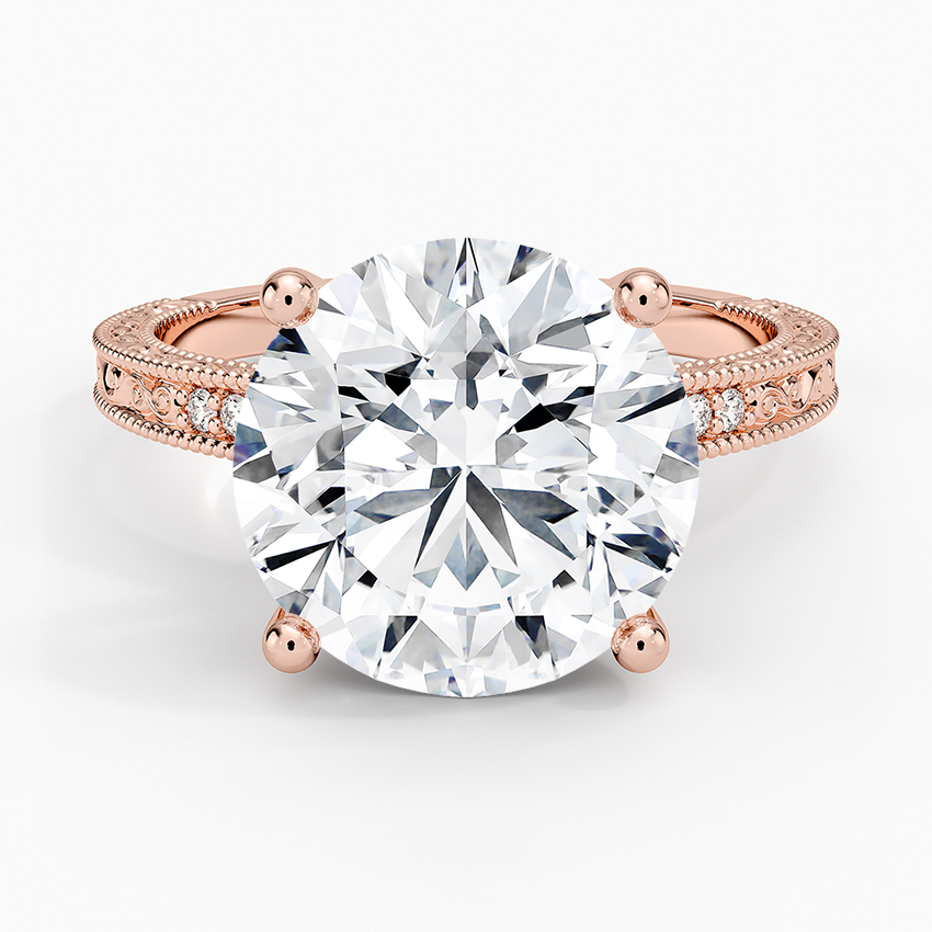 5.15 Karat Yuvarlak Kesim Hidden Halo Tasarım Tektaş Laboratuvar Pırlanta Yüzük - Venice - Bold Diamonds