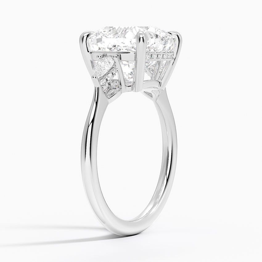 1.60 Carat Princess Halo Design Solitaire Lab Diamond Ring 18K - Florina 