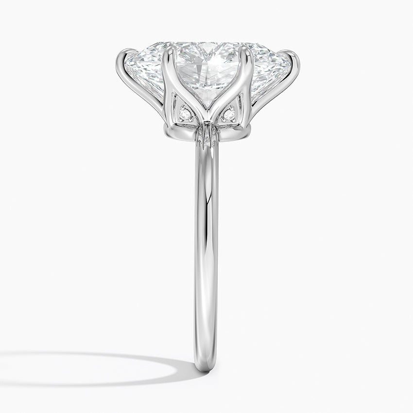 5.10 Oval Kesim Hidden Halo Tasarım Tektaş Laboratuvar Pırlanta Yüzük - Eylora