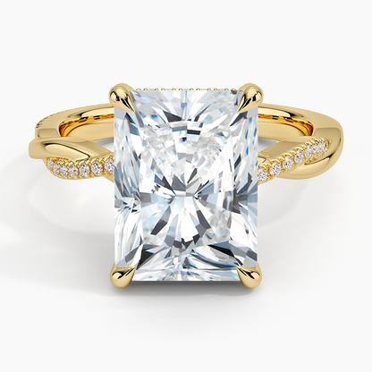 1.60 Carat Princess Halo Design Solitaire Lab Diamond Ring 18K - Florina 