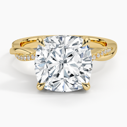1.60 Carat Princess Halo Design Solitaire Lab Diamond Ring 18K - Florina 