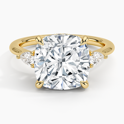 1.60 Carat Princess Halo Design Solitaire Lab Diamond Ring 18K - Florina 