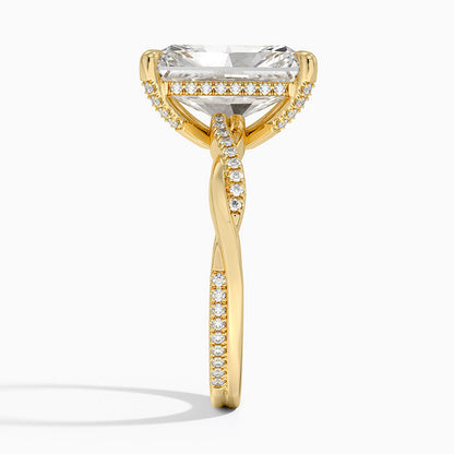 1.60 Carat Princess Halo Design Solitaire Lab Diamond Ring 18K - Florina 