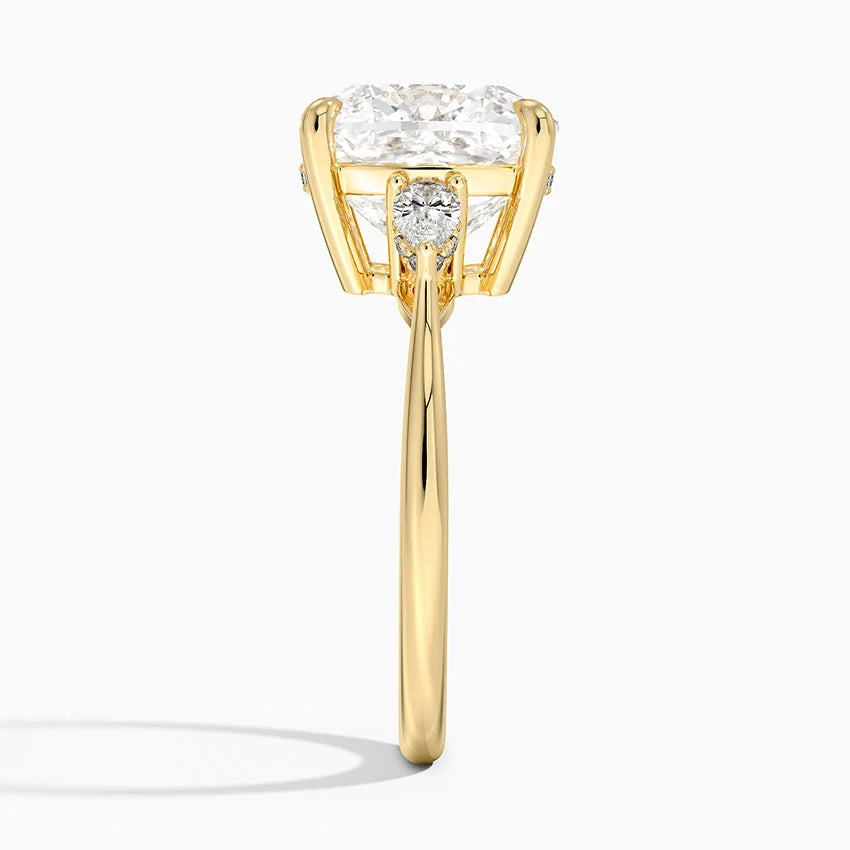 1.60 Carat Princess Halo Design Solitaire Lab Diamond Ring 18K - Florina 