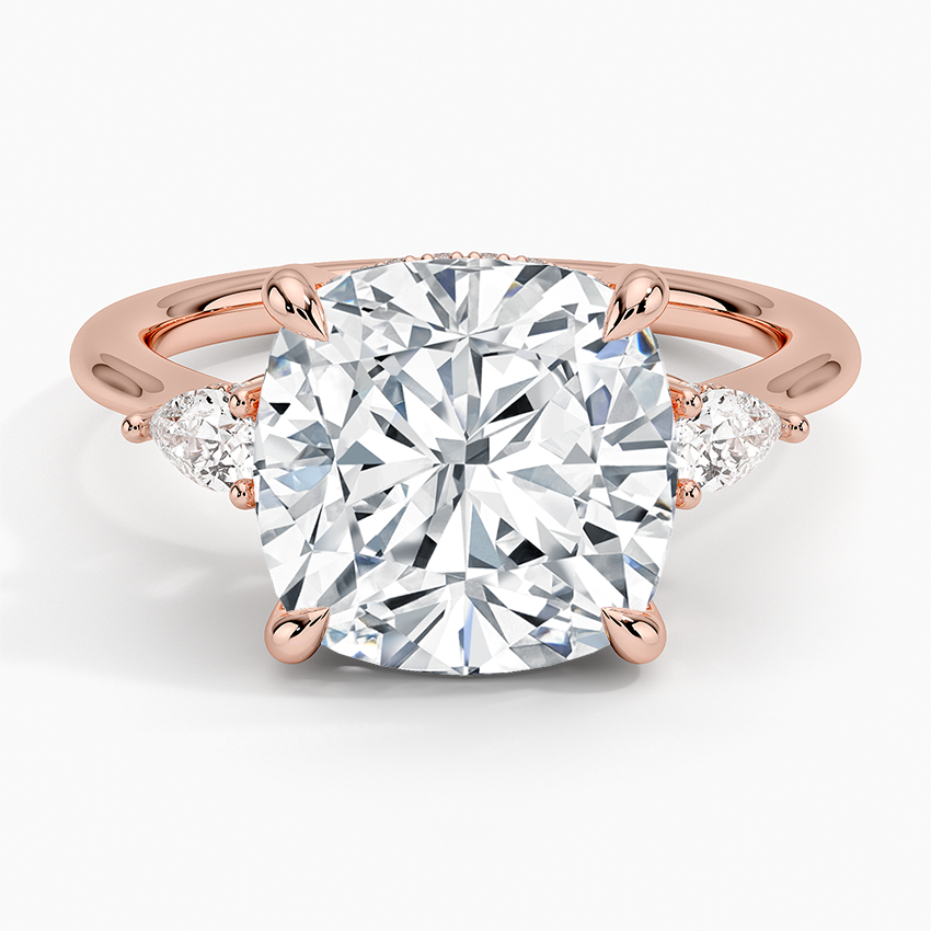 1.60 Carat Princess Halo Design Solitaire Lab Diamond Ring 18K - Florina 