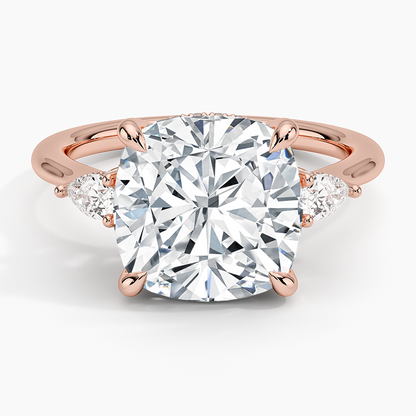 1.60 Carat Princess Halo Design Solitaire Lab Diamond Ring 18K - Florina 