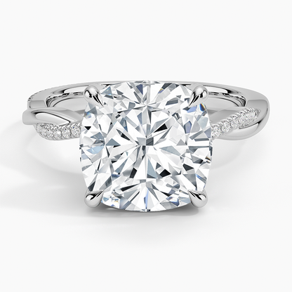 1.60 Carat Princess Halo Design Solitaire Lab Diamond Ring 18K - Florina 
