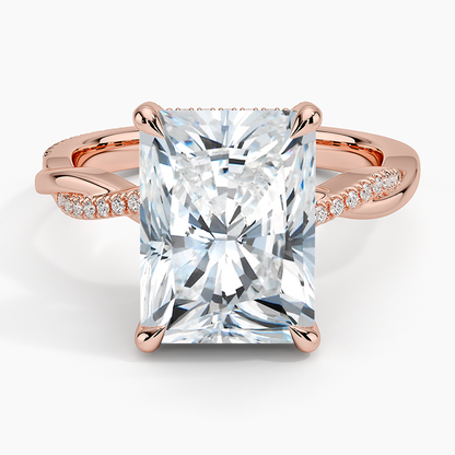 1.60 Carat Princess Halo Design Solitaire Lab Diamond Ring 18K - Florina 