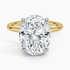5.10 Karat Oval Kesim Hidden Halo Tasarım Tektaş Laboratuvar Pırlanta Yüzük 18K  - Elora - Bold Diamonds