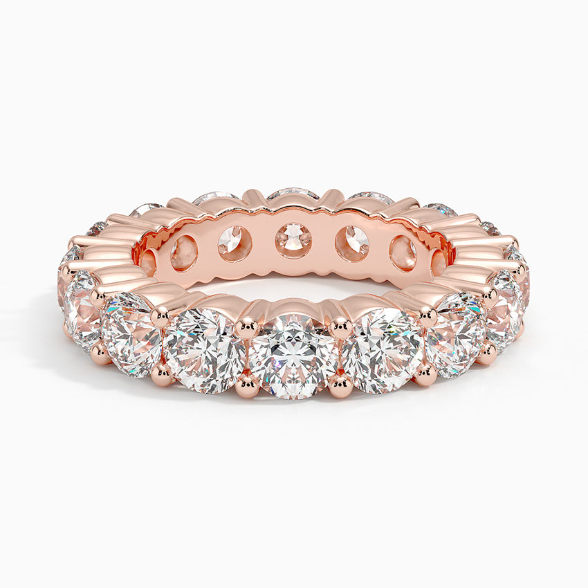 Tam Tur 5,00 Karat Yuvarlak Kesim Laboratuvar Pırlanta Yüzük 18K - Bold Diamonds