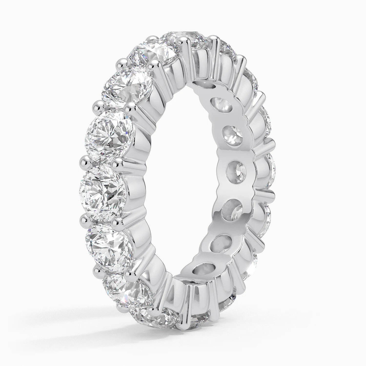 Tam Tur 5,00 Karat Yuvarlak Kesim Laboratuvar Pırlanta Yüzük 18K - Bold Diamonds