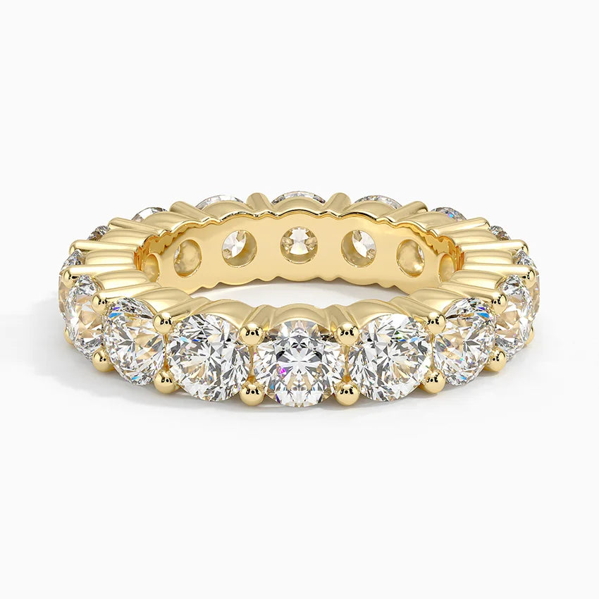 Tam Tur 5,00 Karat Yuvarlak Kesim Laboratuvar Pırlanta Yüzük 18K - Bold Diamonds