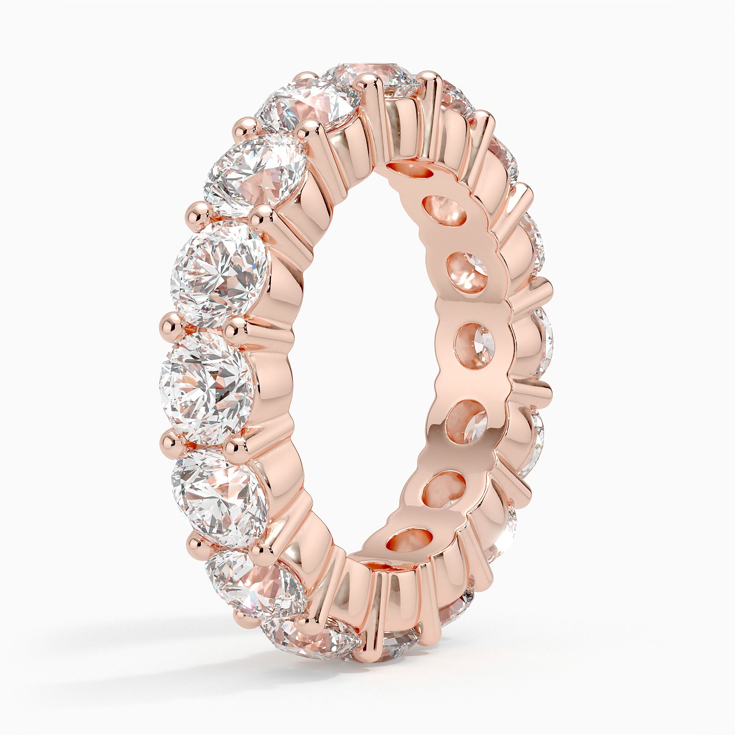 Tam Tur 5,00 Karat Yuvarlak Kesim Laboratuvar Pırlanta Yüzük 18K - Bold Diamonds