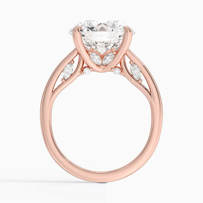 5.30  Hidden Halo Tasarım Tektaş Laboratuvar Pırlanta Yüzük - Dalara