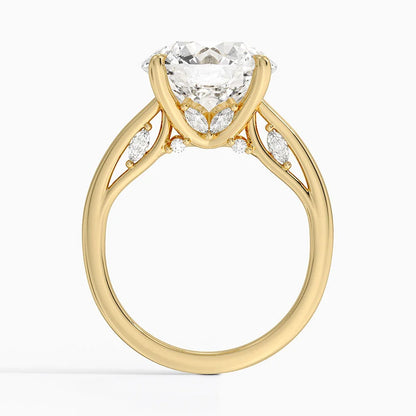 5.30  Hidden Halo Tasarım Tektaş Laboratuvar Pırlanta Yüzük - Dalara