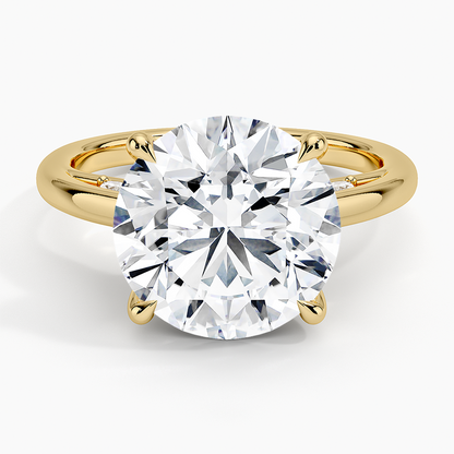 5.30  Hidden Halo Tasarım Tektaş Laboratuvar Pırlanta Yüzük - Dalara