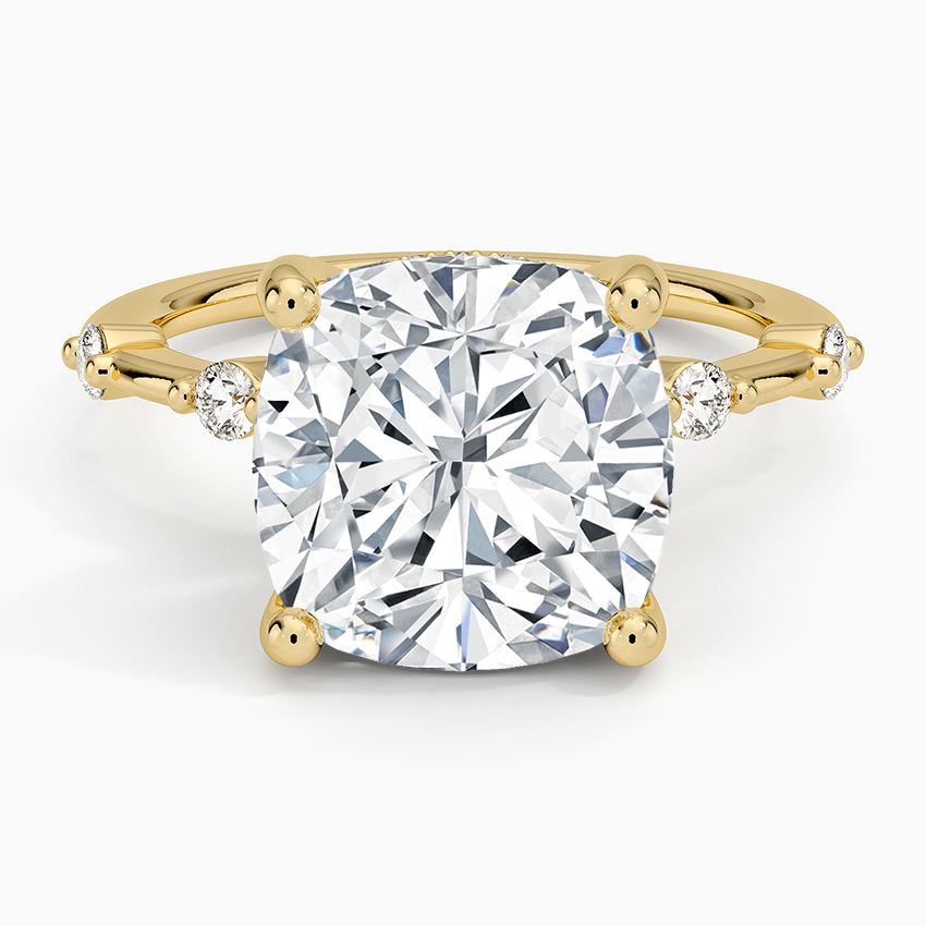 5.20 Cushion Kesim Hidden Halo Tasarım Tektaş Laboratuvar Pırlanta Yüzük - Zelora