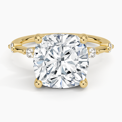 5.20 Cushion Kesim Hidden Halo Tasarım Tektaş Laboratuvar Pırlanta Yüzük - Zelora