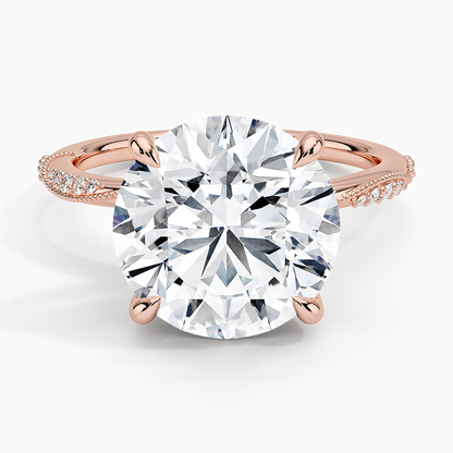 5.25 Karat Hidden Halo Tasarım Tektaş Laboratuvar Pırlanta Yüzük 18K  - Melora - Bold Diamonds