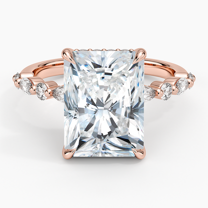 1.60 Carat Princess Halo Design Solitaire Lab Diamond Ring 18K - Florina 