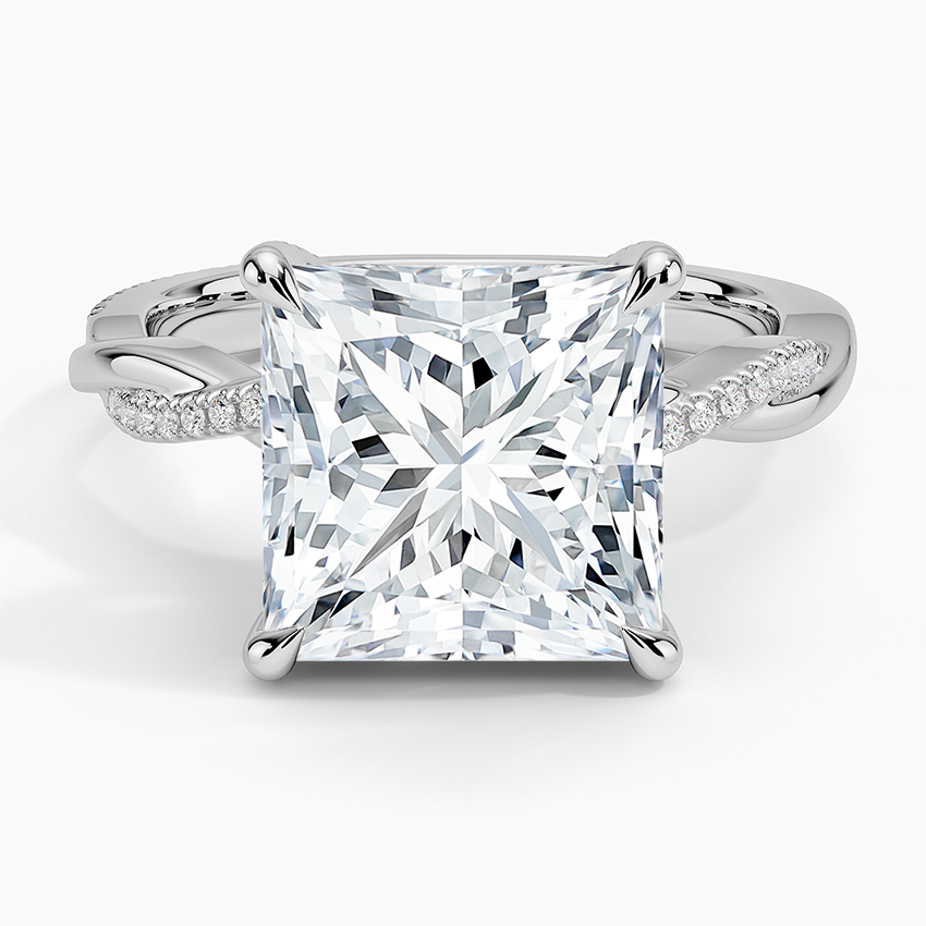 1.60 Carat Princess Halo Design Solitaire Lab Diamond Ring 18K - Florina 