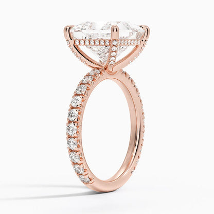 1.60 Carat Princess Halo Design Solitaire Lab Diamond Ring 18K - Florina 