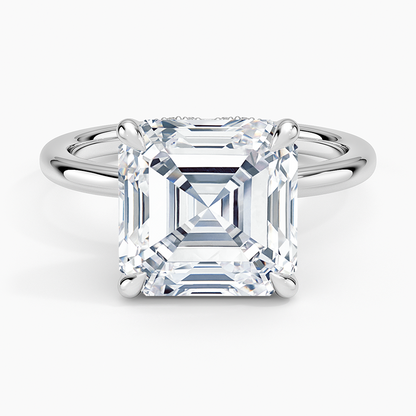 1.60 Carat Princess Halo Design Solitaire Lab Diamond Ring 18K - Florina 