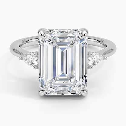 1.60 Carat Princess Halo Design Solitaire Lab Diamond Ring 18K - Florina 