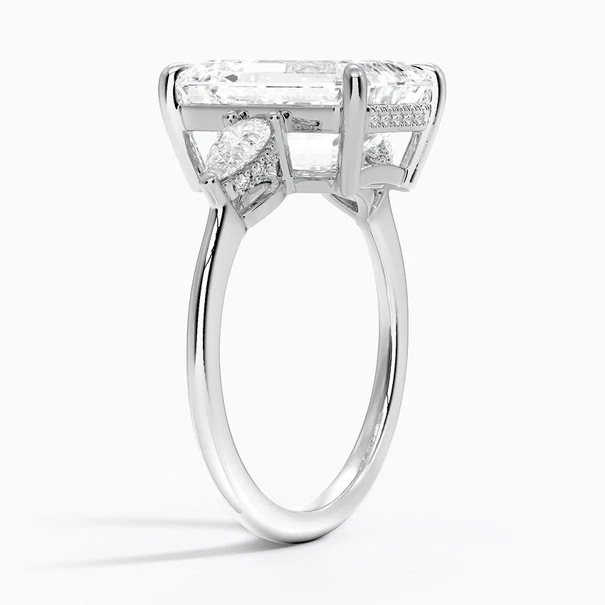 1.60 Carat Princess Halo Design Solitaire Lab Diamond Ring 18K - Florina 