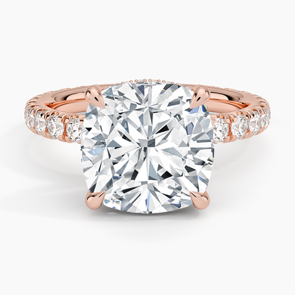 1.60 Carat Princess Halo Design Solitaire Lab Diamond Ring 18K - Florina 