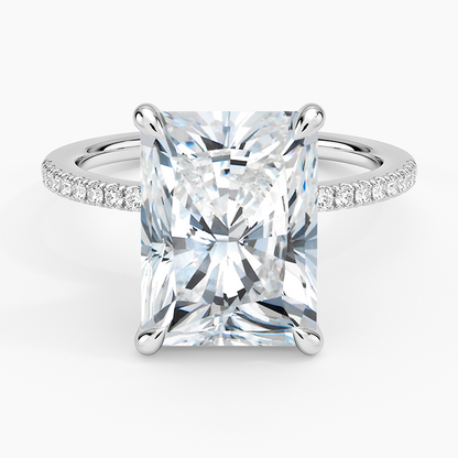 1.60 Carat Princess Halo Design Solitaire Lab Diamond Ring 18K - Florina 