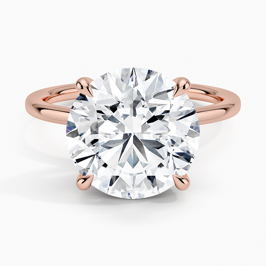 5.15 Karat Hidden Halo Tasarım Tektaş Laboratuvar Pırlanta Yüzük - Gilora - Bold Diamonds
