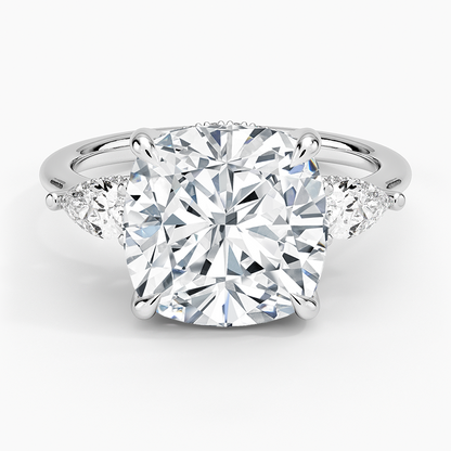 1.60 Carat Princess Halo Design Solitaire Lab Diamond Ring 18K - Florina 