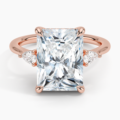 1.60 Carat Princess Halo Design Solitaire Lab Diamond Ring 18K - Florina 