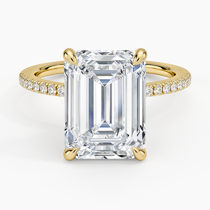 1.60 Carat Princess Halo Design Solitaire Lab Diamond Ring 18K - Florina 